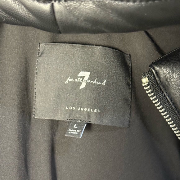 7 For All Mankind Black Quilted Vest | Large - Picture 5 of 6